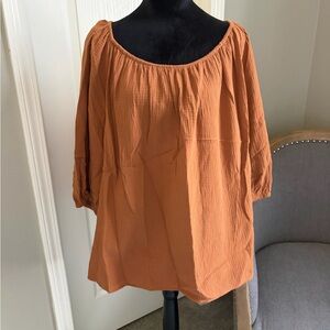 Ava & Viv Terracotta Blouse